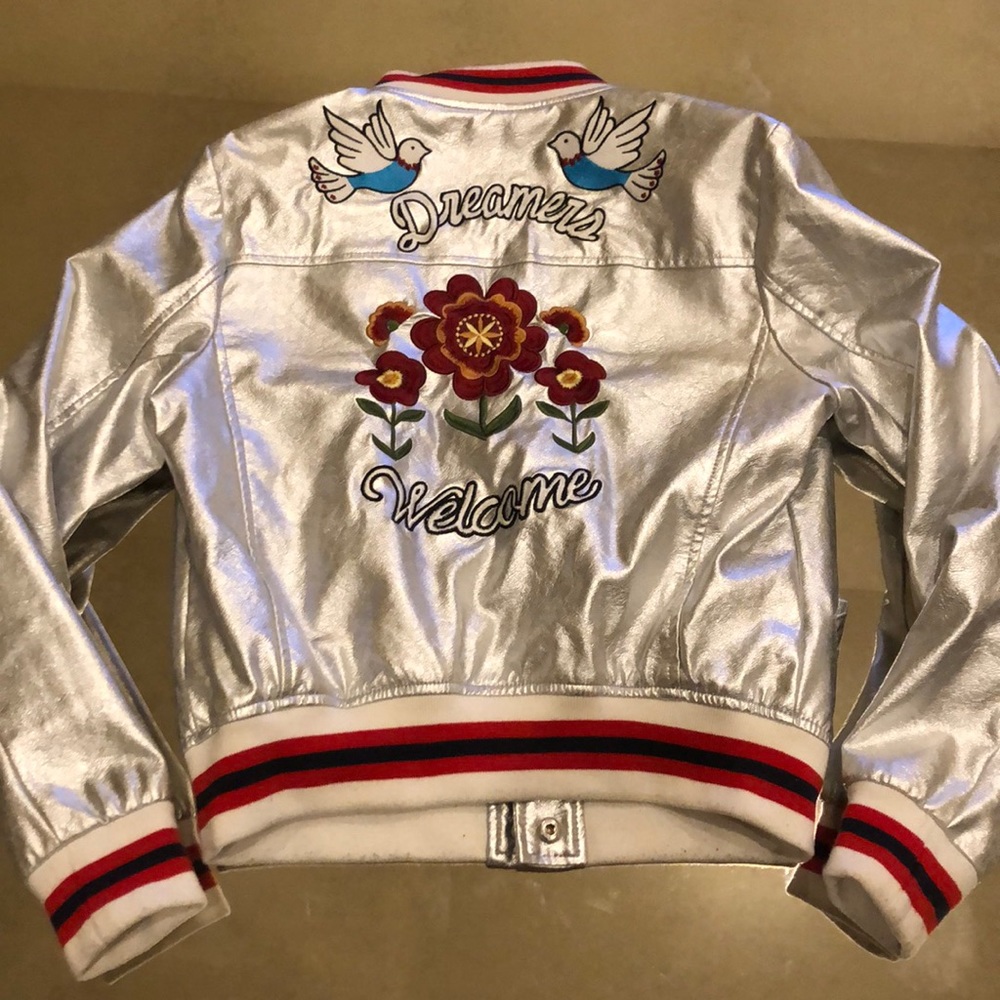 Forever 21 Silver Metallic Jacket